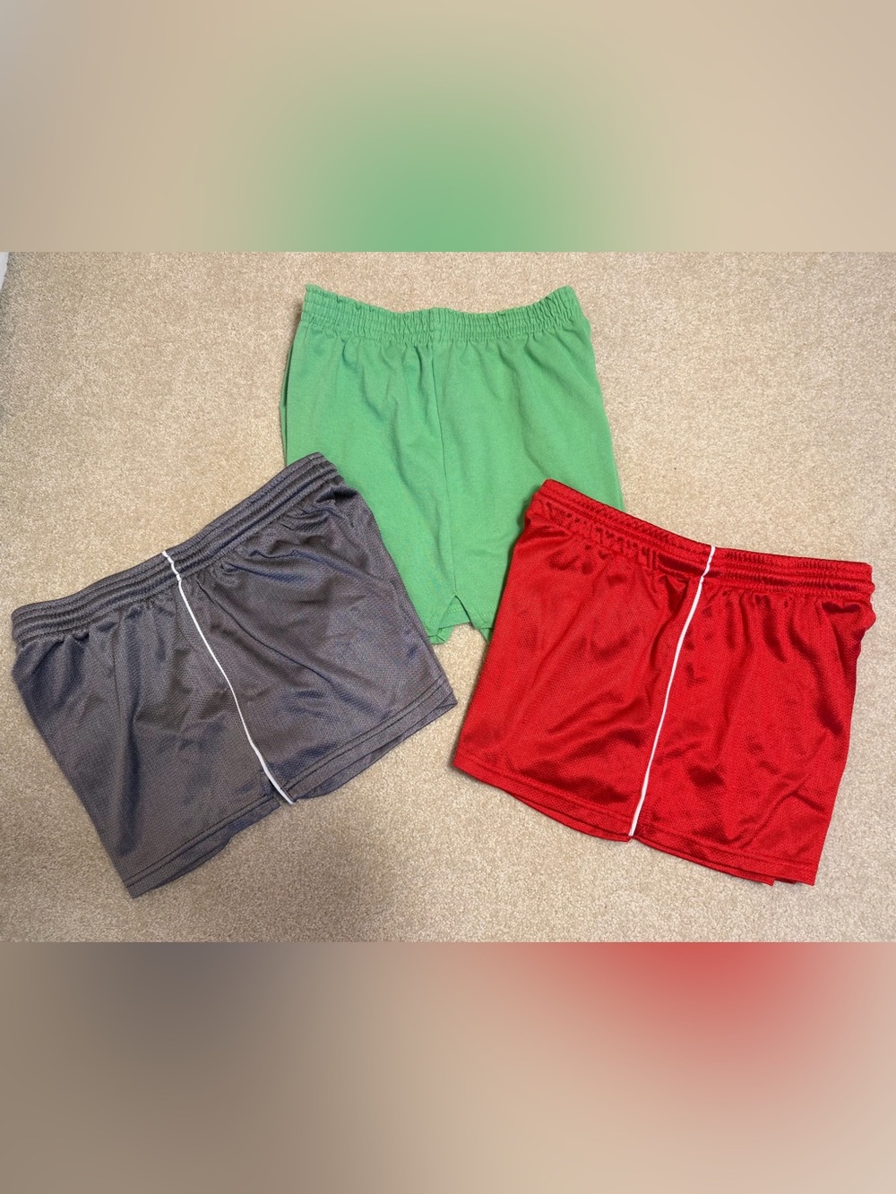 Aspire Athletic Shorts - Green, Red, Gray